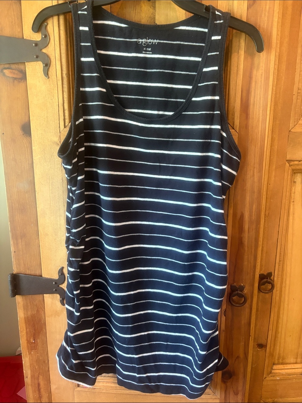 GLO jeans Black & White Striped Sleeveless maturity